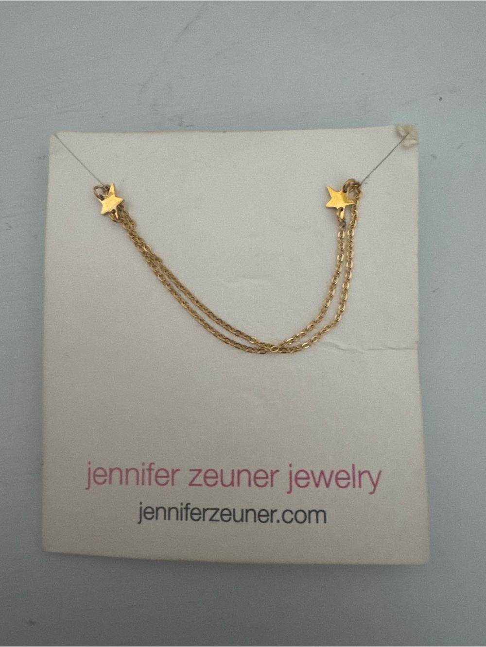 Jennifer Zeuner Gold Star Double Chain Necklace